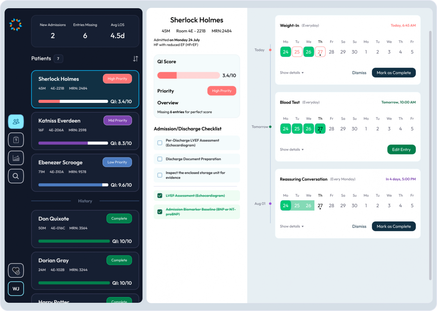 Screen 1 - Dashboard Default State